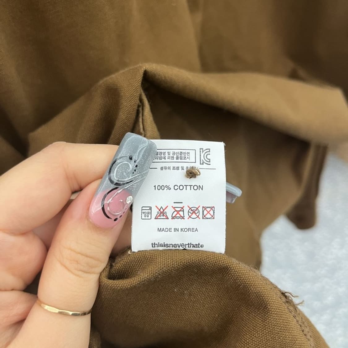 디스이즈네버댓 빈티지 캐주얼 레터링 초코브라우니 셔츠 S C12592 상품이미지6
