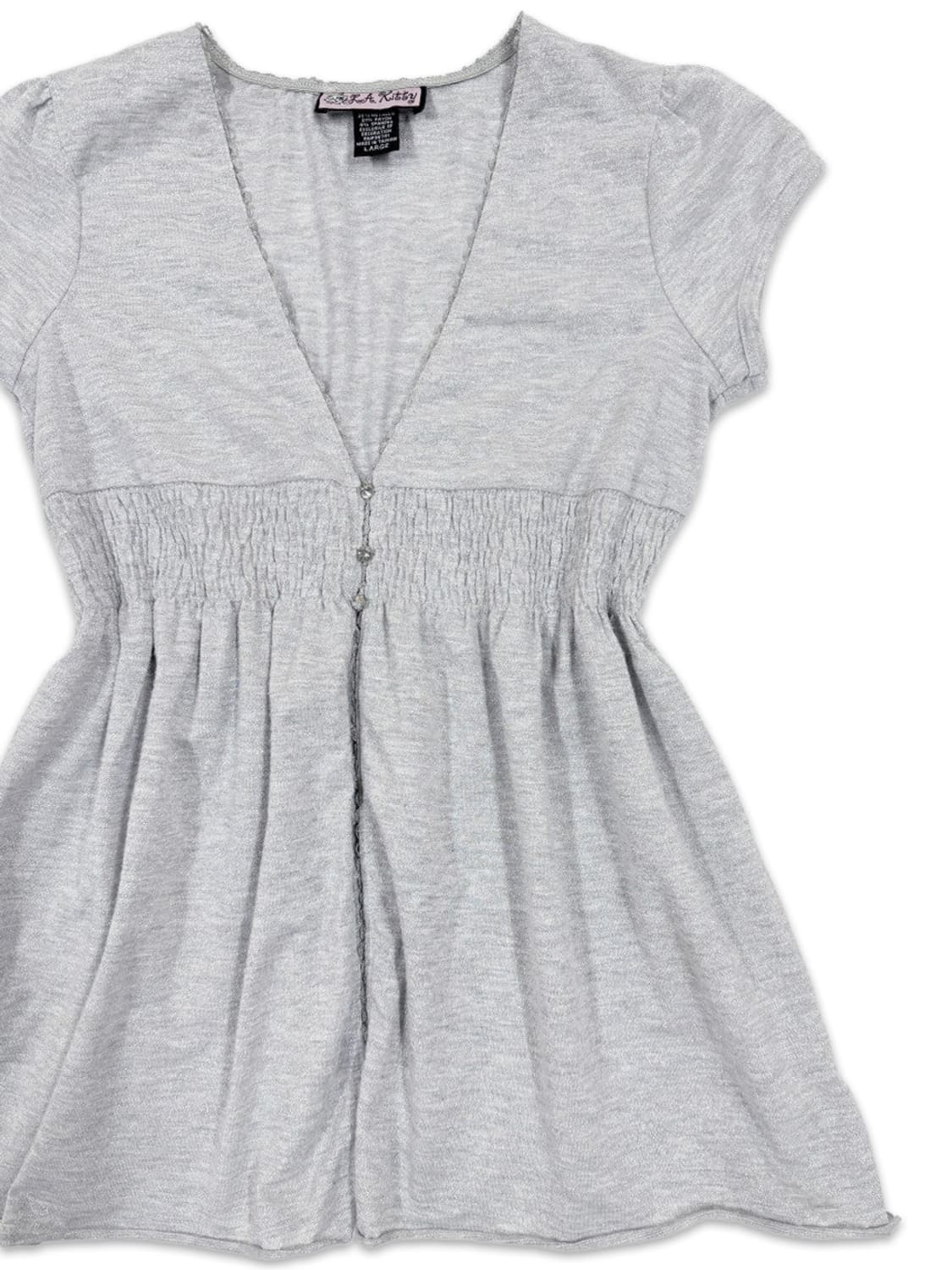 빈티지 그레이 레이어드 블라우스 상품이미지2