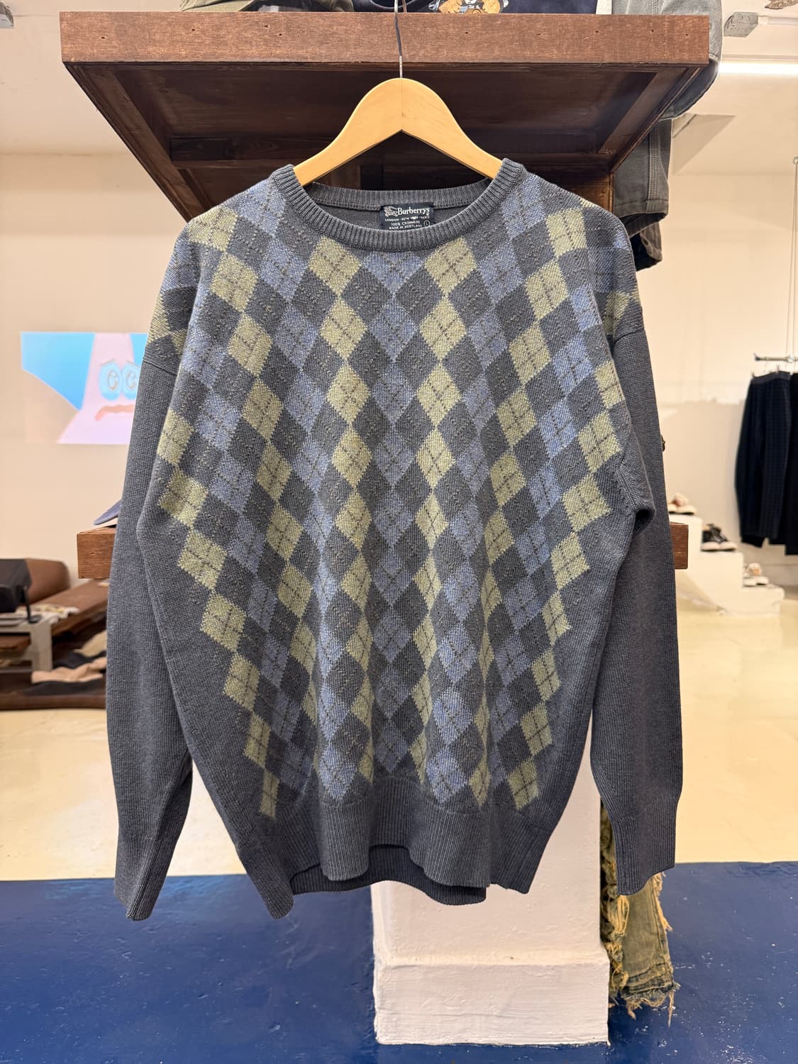 Burberry 버버리 캐시미어 아가일 니트 상품이미지3