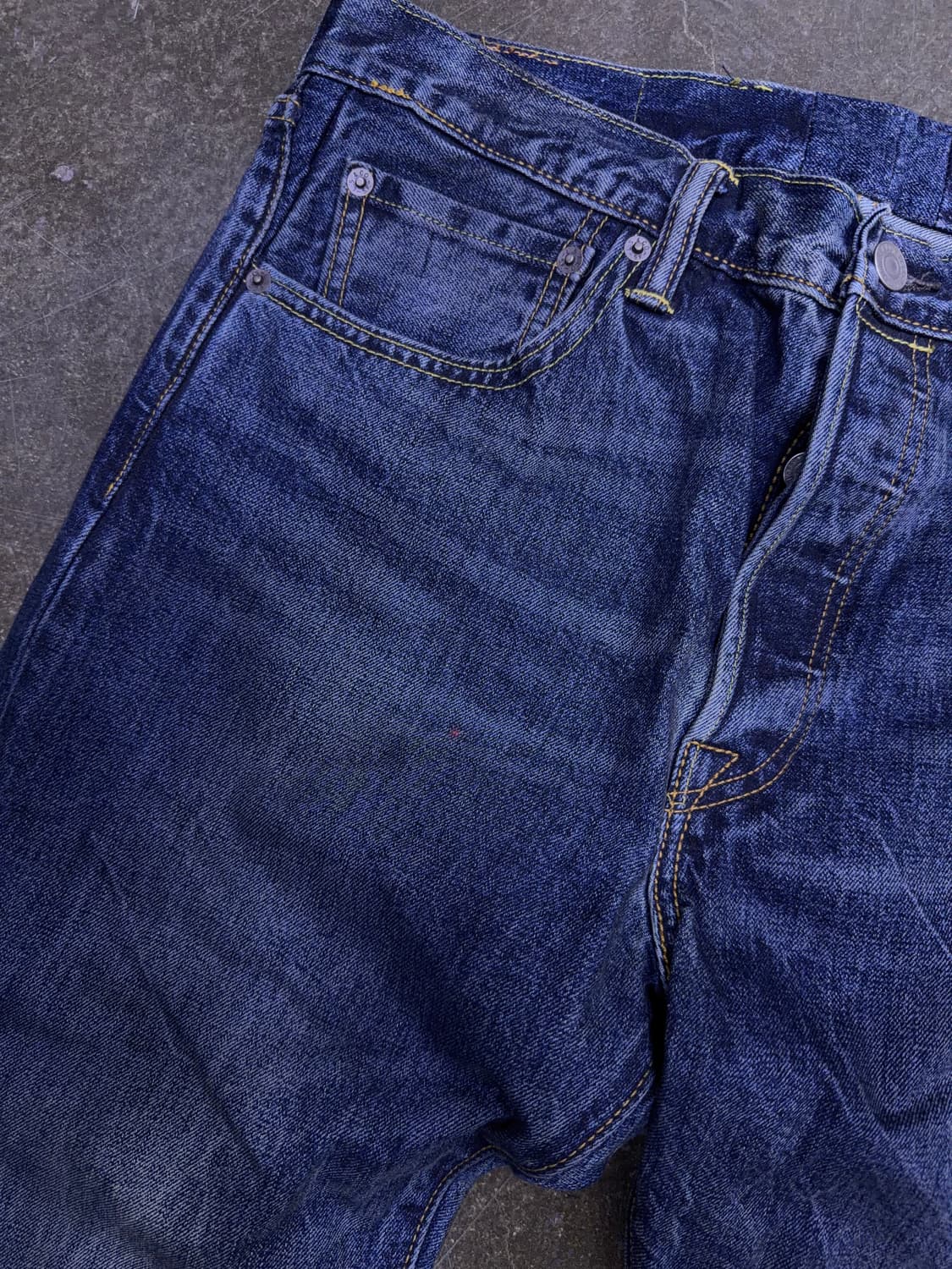 리바이스 501 레귤러핏 딥블루 워싱 데님팬츠 청바지 32 상품이미지4