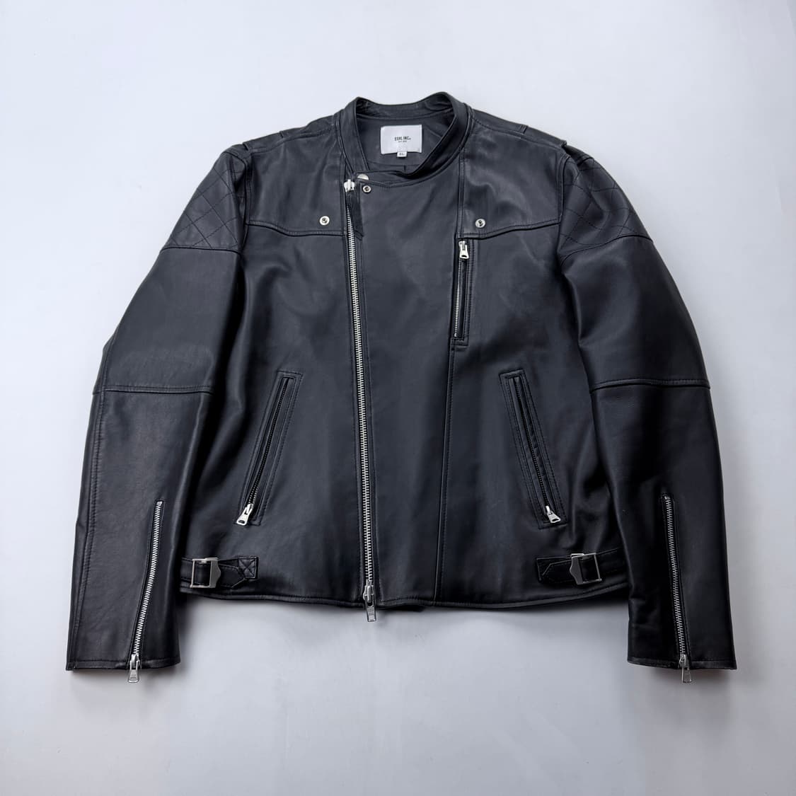 SSRL 주우재 램스킨 양가죽 논카라 라이더자켓 상품이미지2