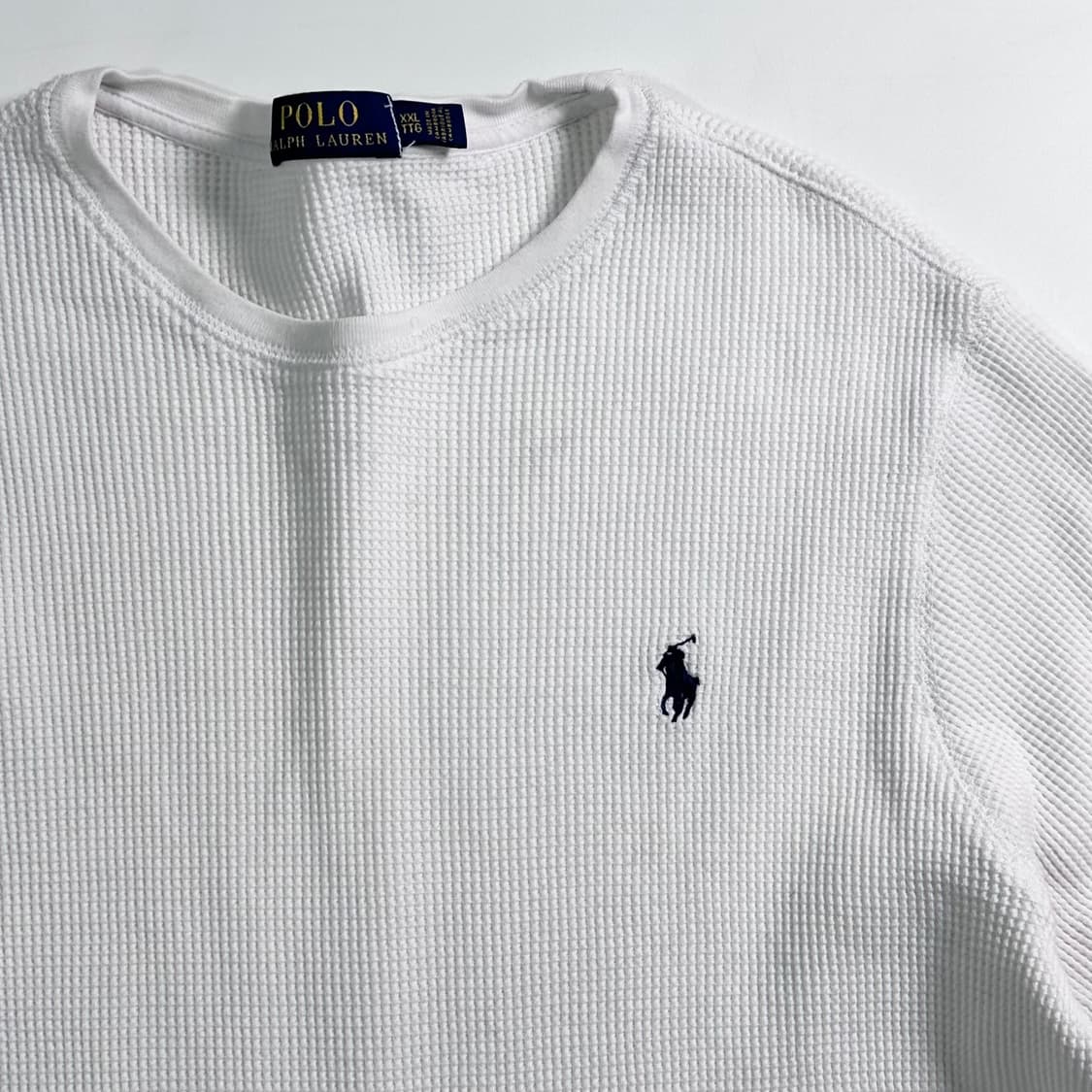 폴로 랄프로렌 화이트 와플 티   상품이미지4