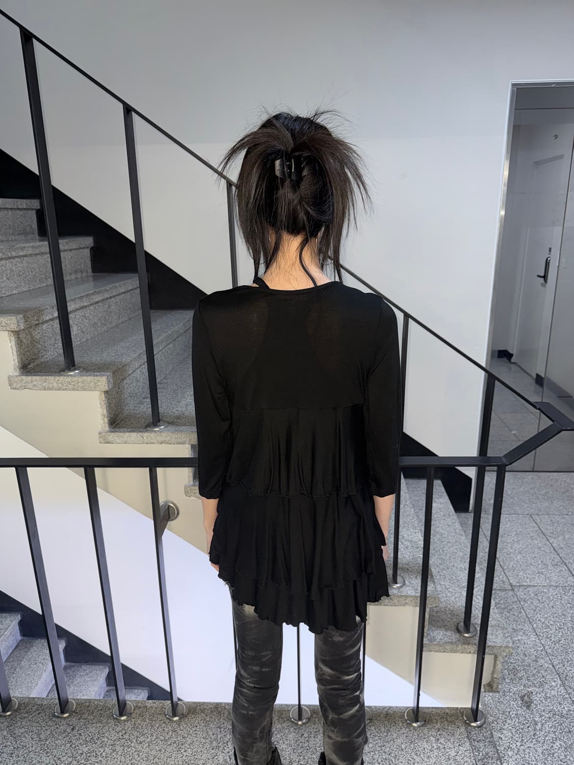 black frill dress 상품이미지4