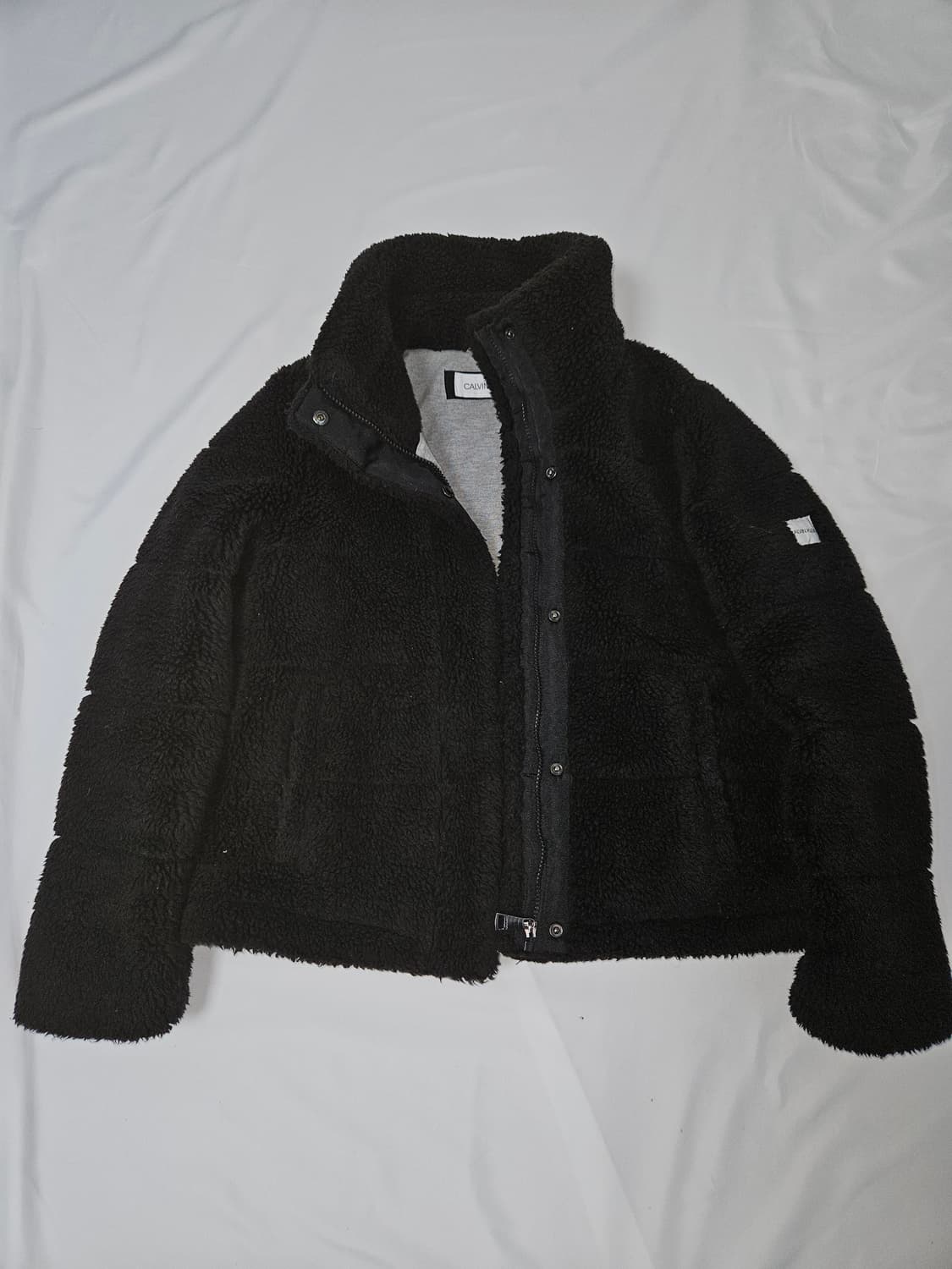 켈빈클라인 CK 하이넥 부클 후리스 플리스 쉐르파 자켓 XS 오버핏 상품이미지2