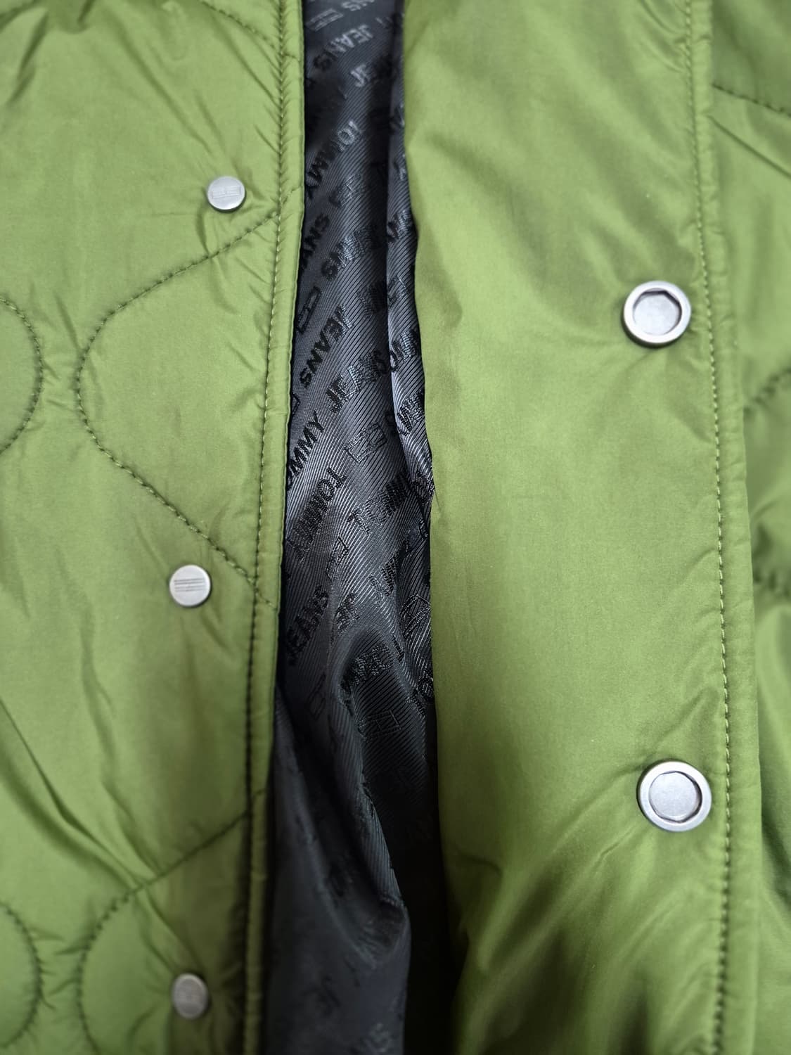 타미힐피거 카키 퀼팅 봄버 자켓 남성M 상품이미지3