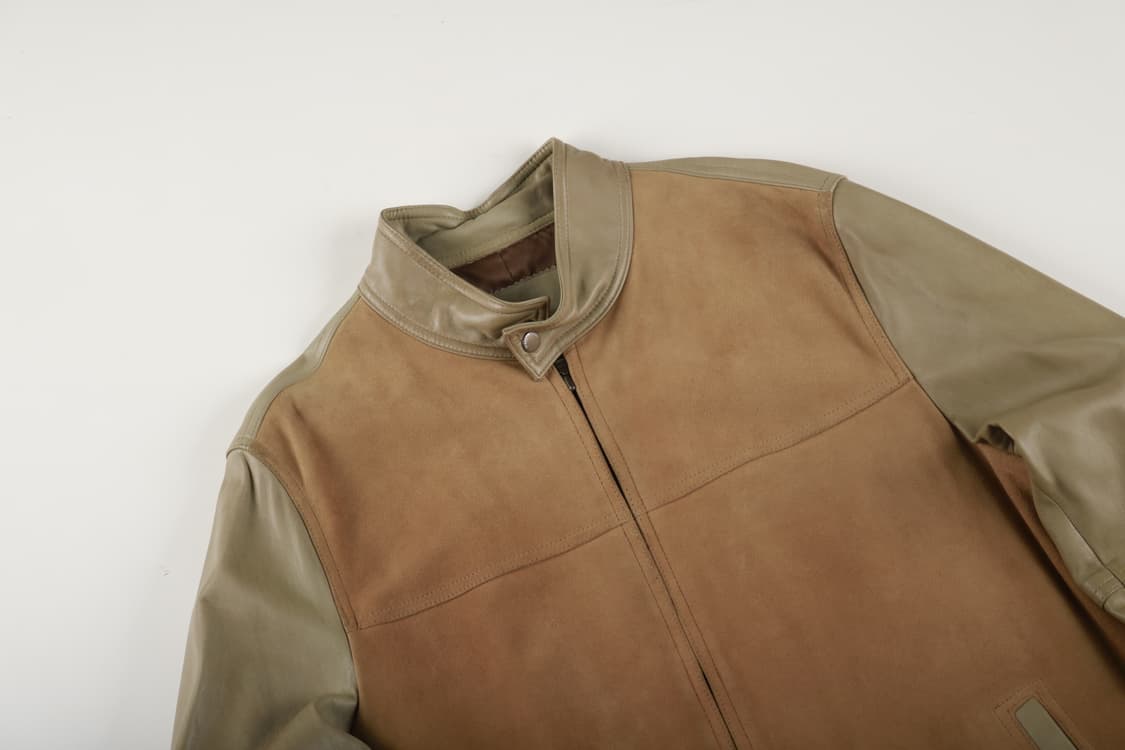 [XL] 빈티지 양가죽/염소가죽 스웨이드 싱글라이더 자켓 상품이미지2