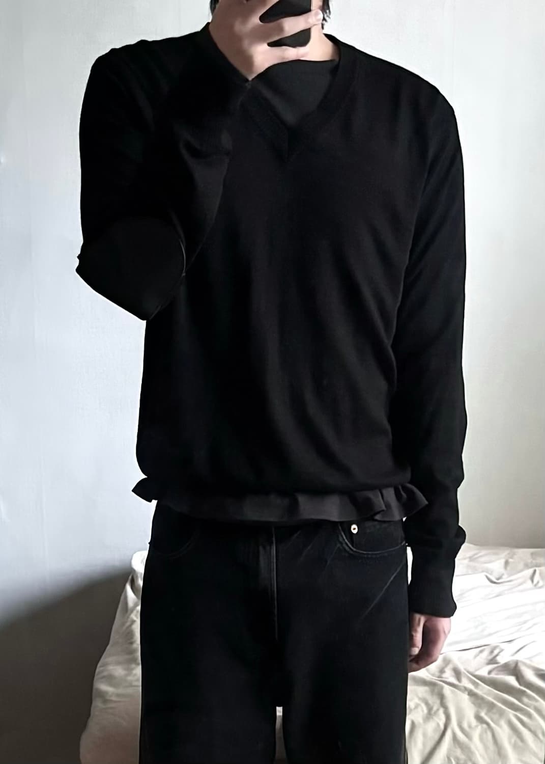 마르지엘라 카프 레더 엘보우 니트 상품이미지5