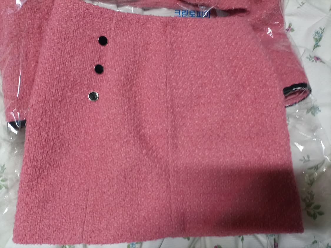 핑크 트위드 투피스 세트(자켓+스커트) 상품이미지8