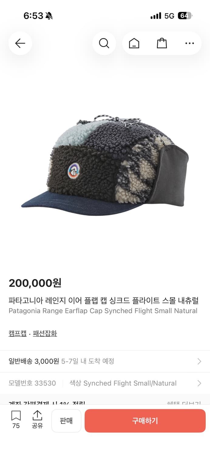 파타고니아 레인지 이어 플랩 캡 상품이미지5