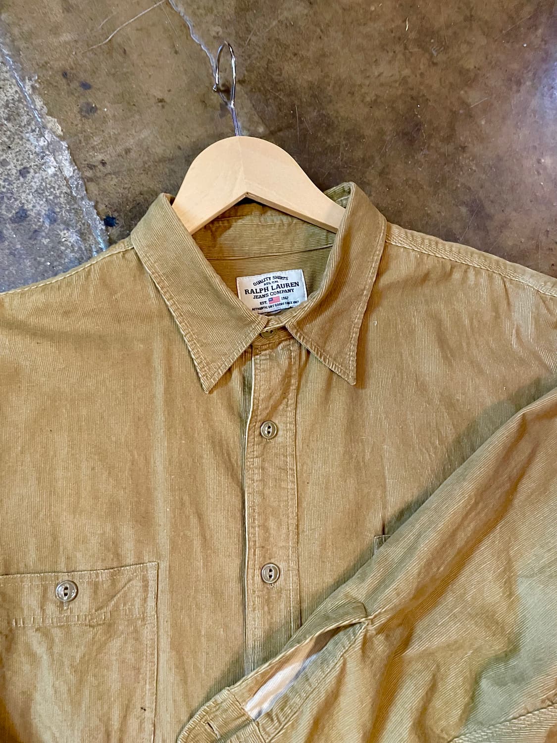 랄프로렌 코듀로이 포켓 셔츠 브라운 상품이미지2