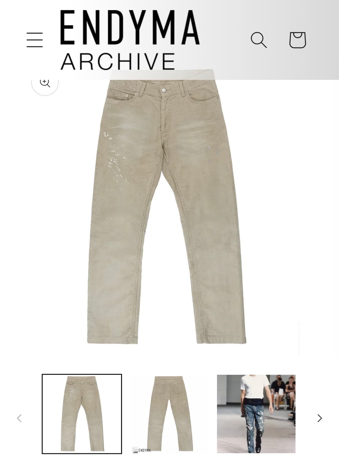 [29] 헬무트랭 1999 코듀로이 페인터 상품이미지2