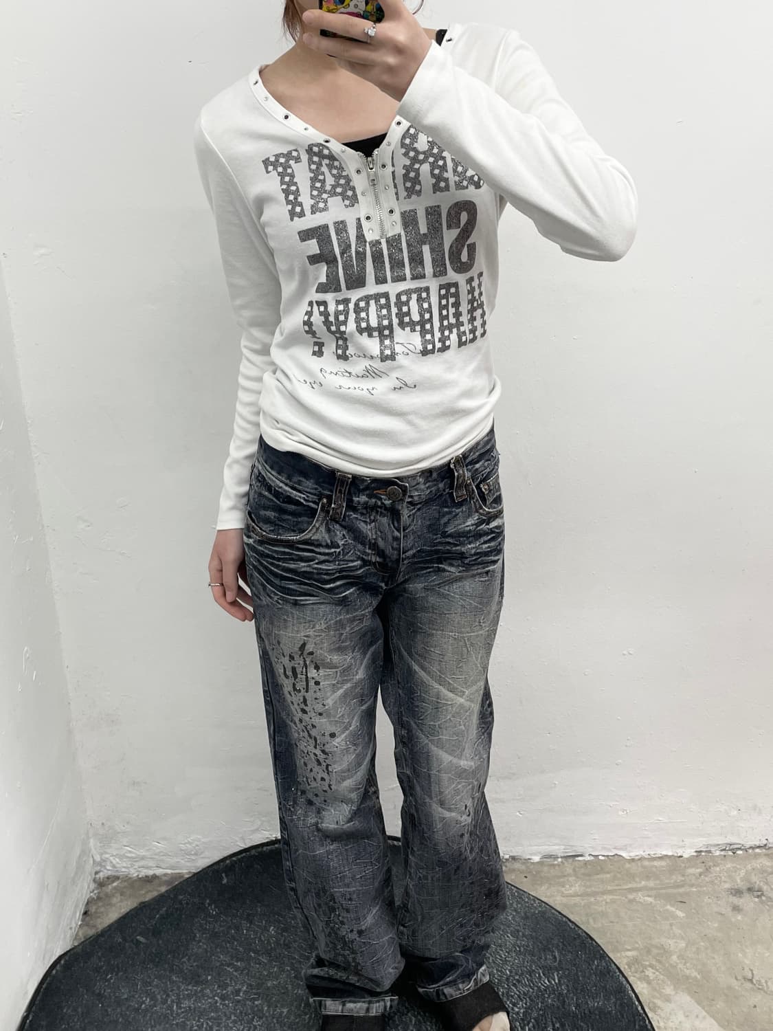 그런지 펑크 워싱 디테일 팬츠 상품이미지4