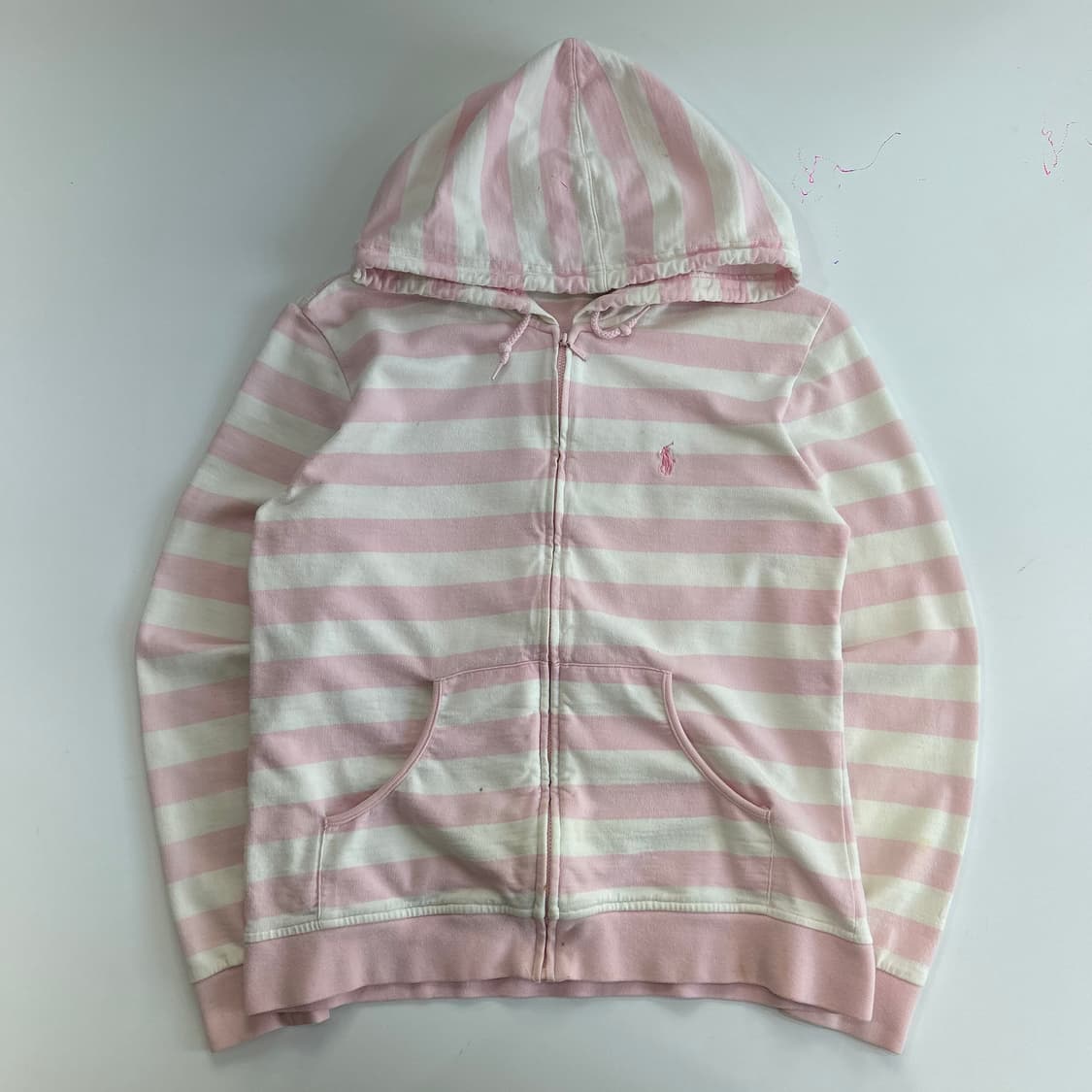 Polo 폴로 핑크포니 스트라이프 후드집업 상품이미지3