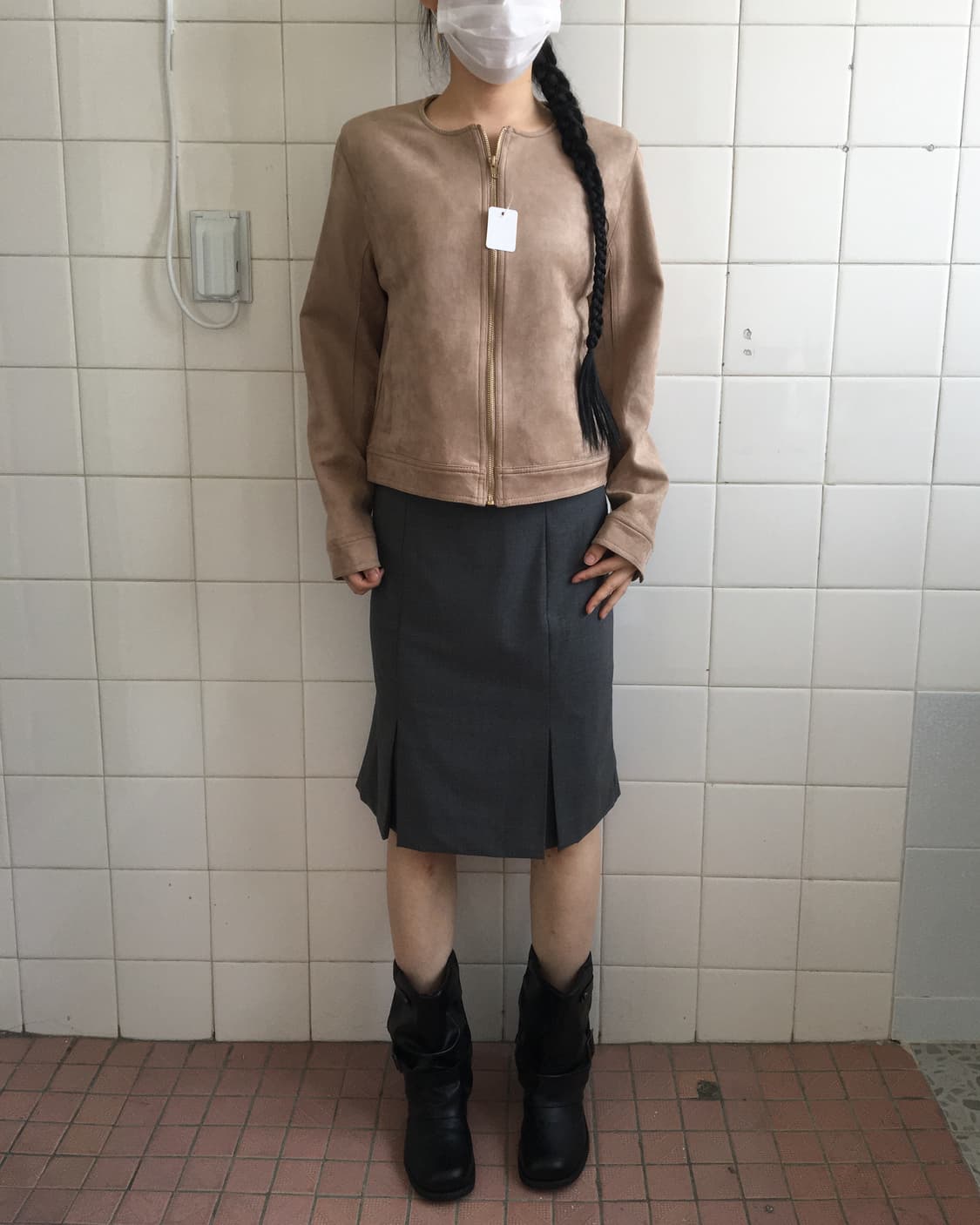 Fake suede zip up jacket 상품이미지5