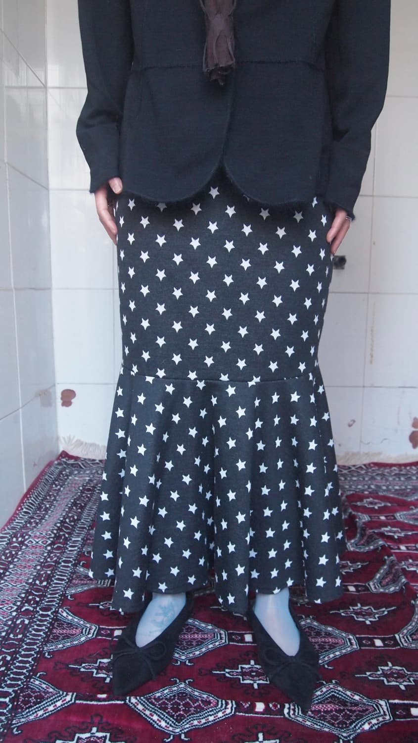 빈티지 별 패턴 플레어 스커트 상품이미지3