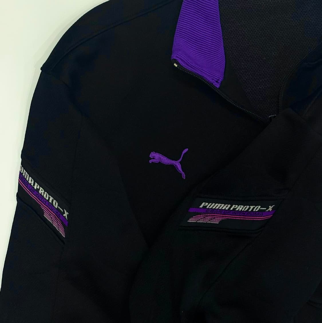 PUMA 푸마 오버핏 퍼플 블랙 트랙탑 져지 상품이미지3