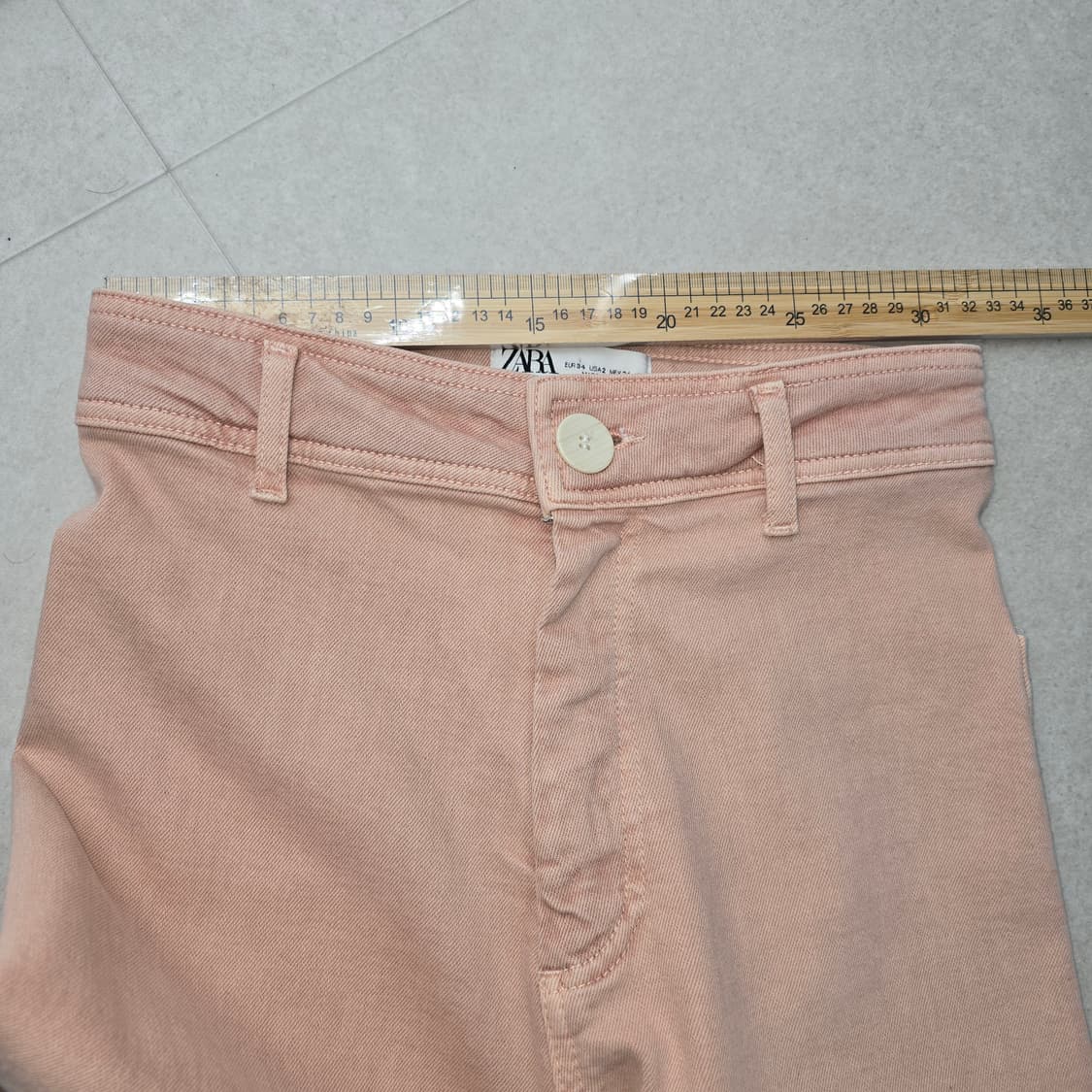 자라 핑크 와이드 데님 팬츠 24 상품이미지8