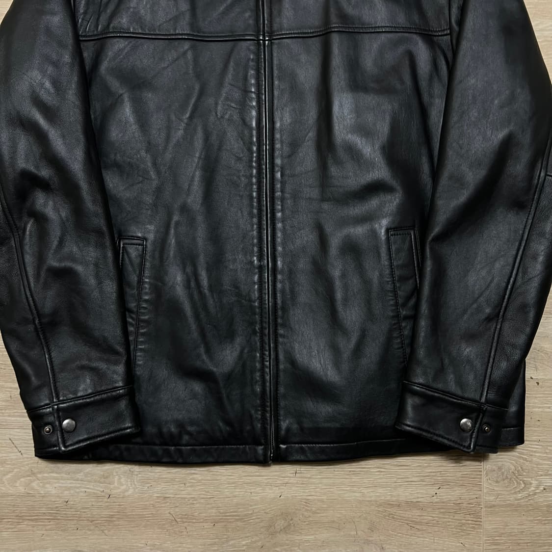 레더 싱글 라이더 집업 가죽자켓 [블랙] L/100 상품이미지3