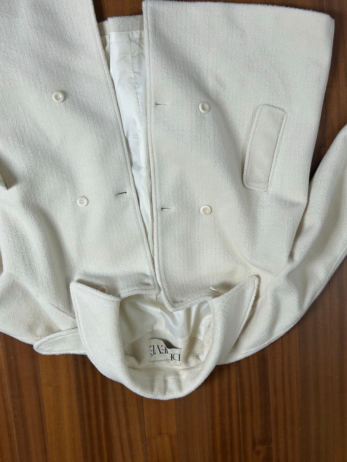 드헤베 Wool Double Half Coat [Ivory] 상품이미지4