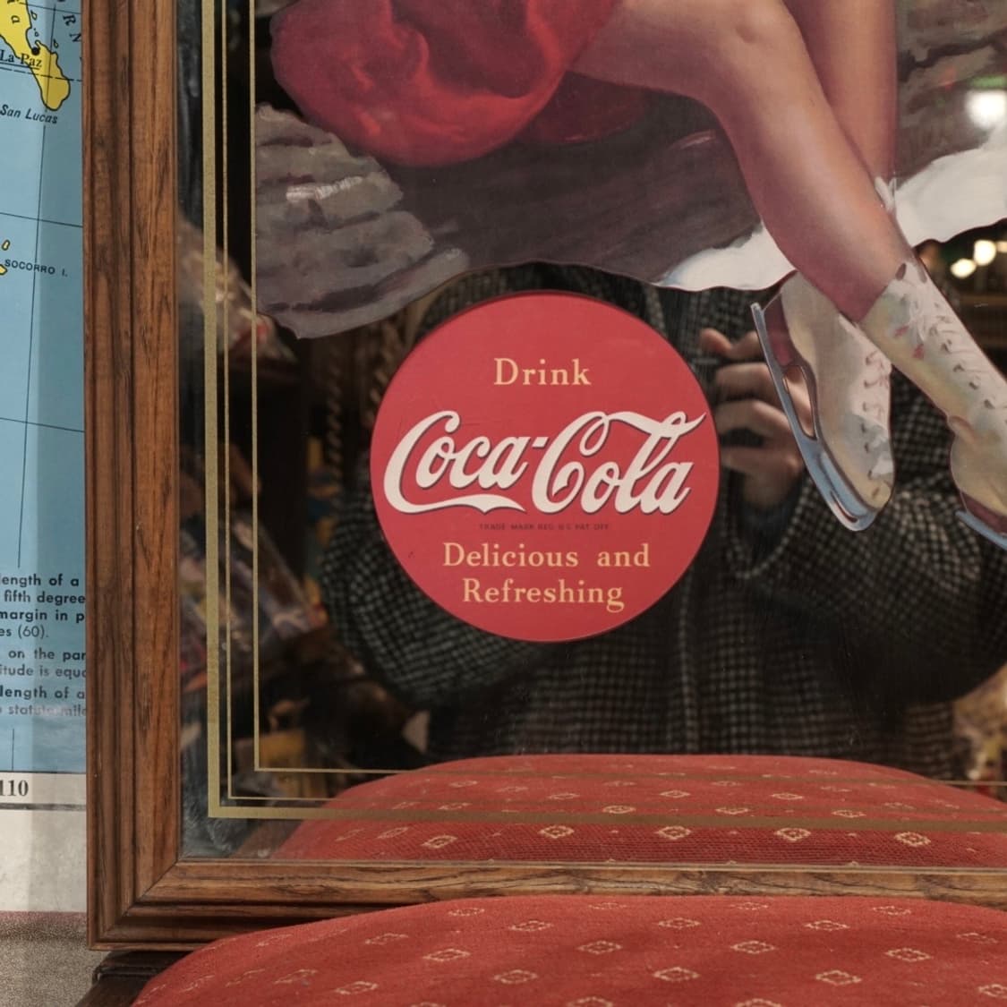 빈티지 코카콜라 핀업걸 거울 액자 상품이미지5