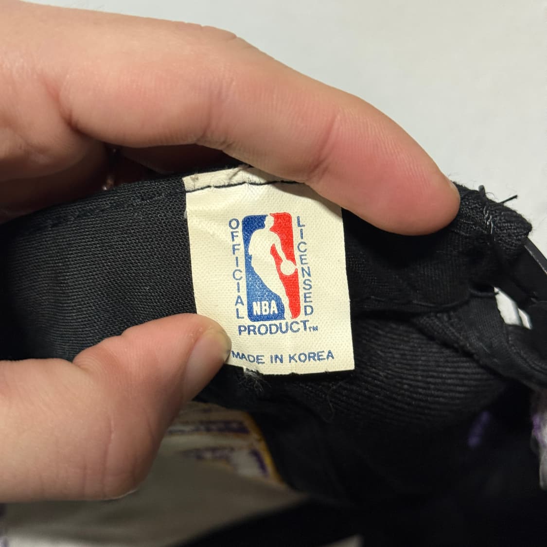 올드스쿨 NBA LA 레이커스 자수 패치 디테일 스냅 볼캡 상품이미지7
