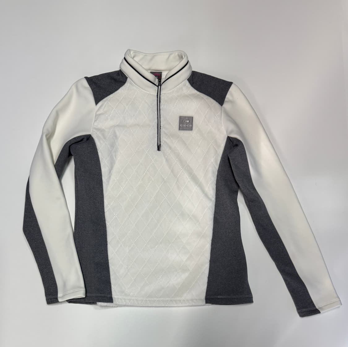 여성 아이더 Edier 등산 풀오버 크림 반집업 티 상품이미지1