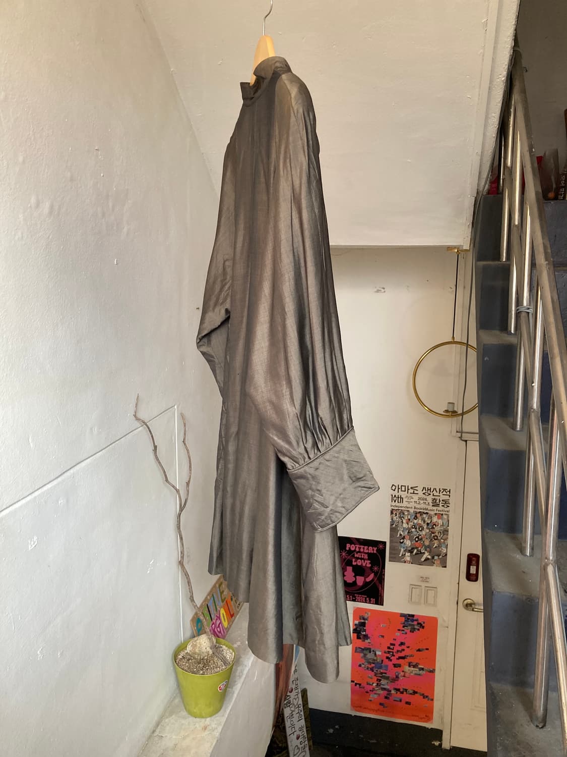 빈티지 실키 브라운 코트 상품이미지8