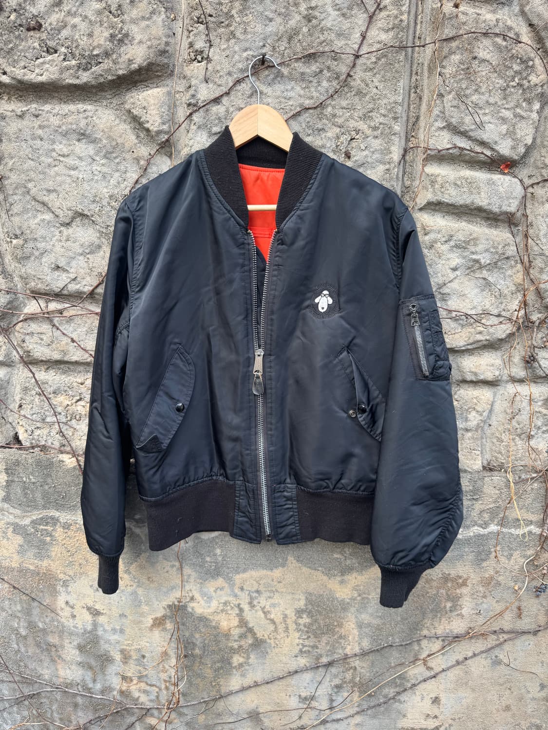 90s corinth 복각 ma-1 블랙 usa 항공 자켓 알파인더스트리 상품이미지1