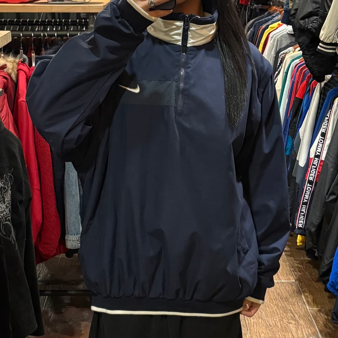 [HI] Nike 나이키 반집업 웜업 네이비 상품이미지3