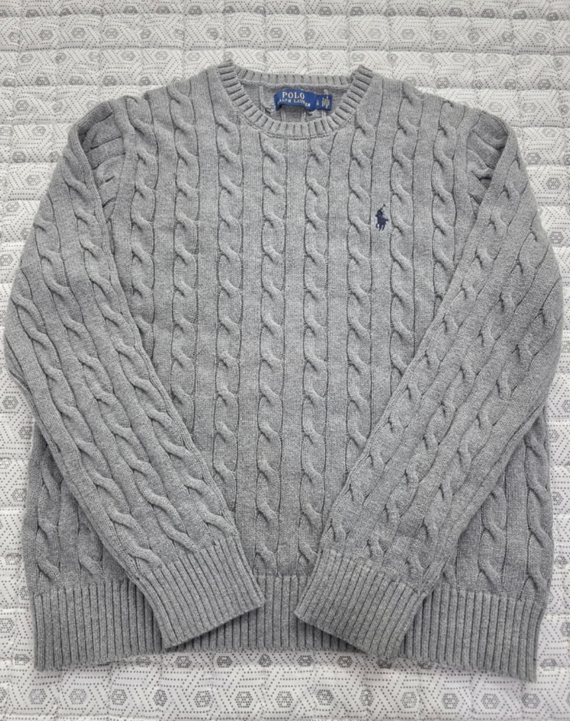 폴로 랄프로렌 케이블 니트 그레이 100 상품이미지3
