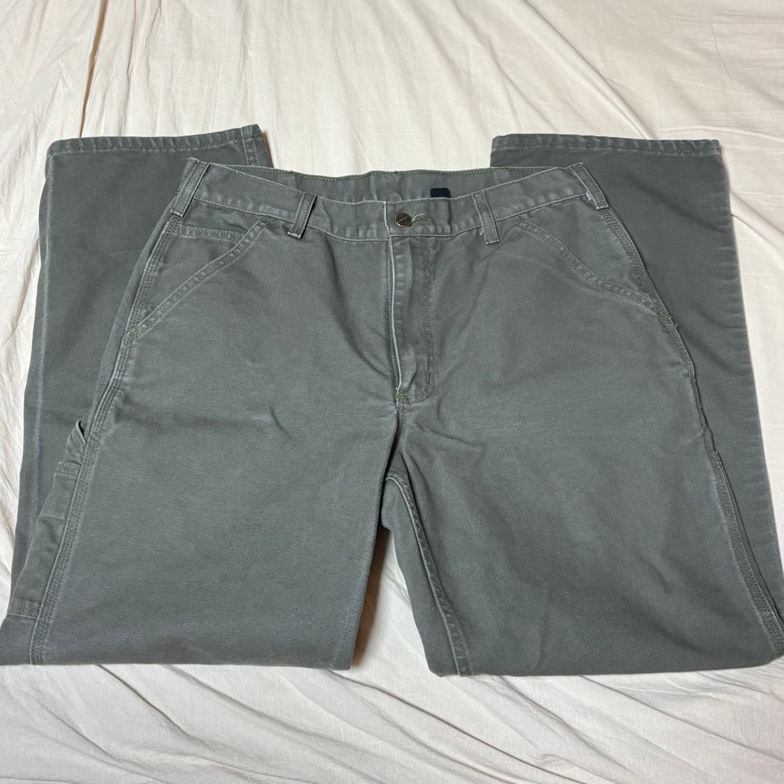 [34X32] 칼하트 싱글니 B11 모스 그린 워크팬츠 상품이미지3