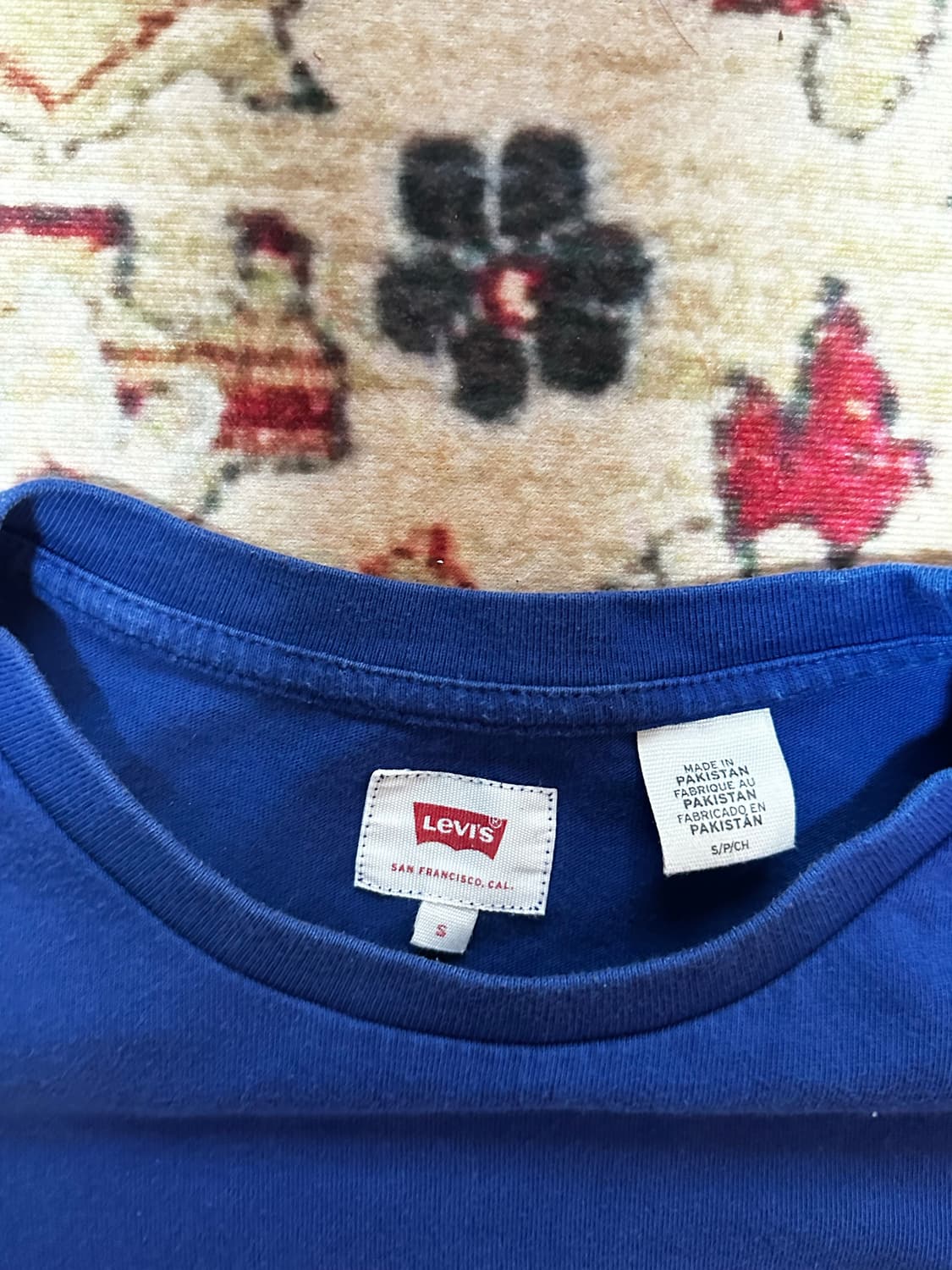 리바이스 블루 반팔 티셔츠 S 상품이미지2