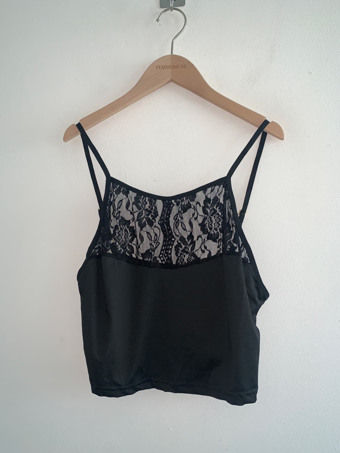 Lace sleeveless top(black) 상품이미지2