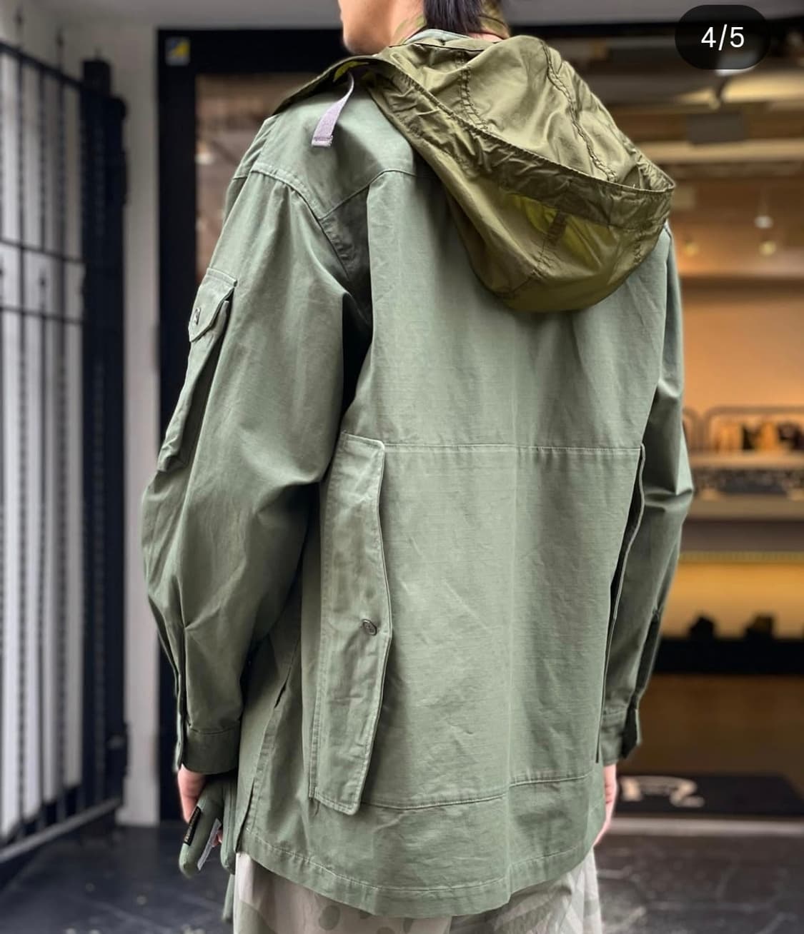 엔지니어드가먼츠 피싱 오버 셔츠 올리브 코튼 립스탑 L 상품이미지7