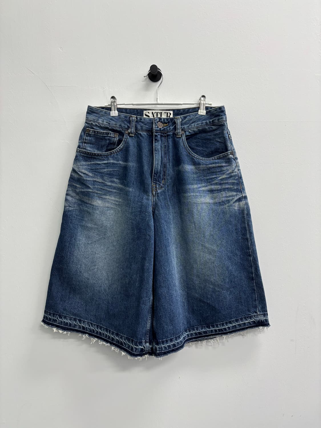 SATUR 캘리포니아 해변 워싱 데님 버뮤다 팬츠 상품이미지2