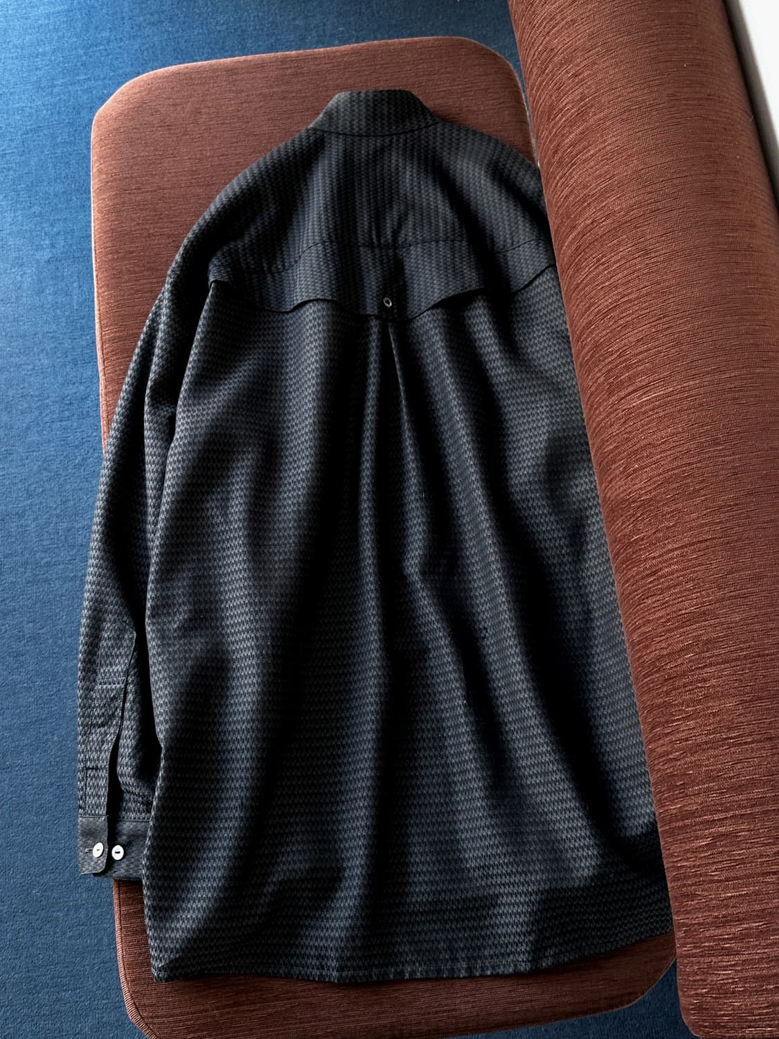 Stand collar panel design shirt 상품이미지5