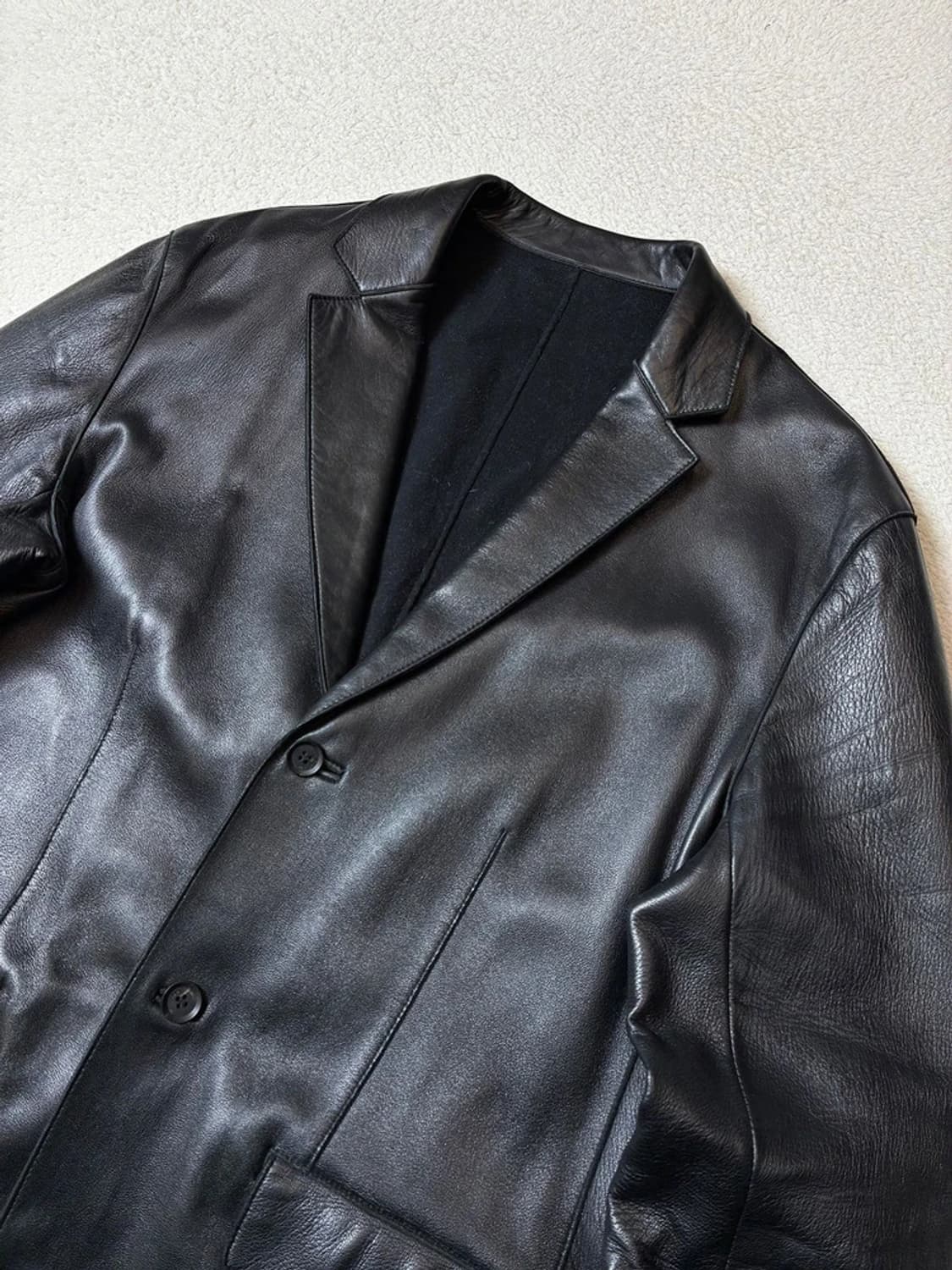 솔리드옴므 우영미 램 스킨 2B 레더 블레이저 PN7727 상품이미지3