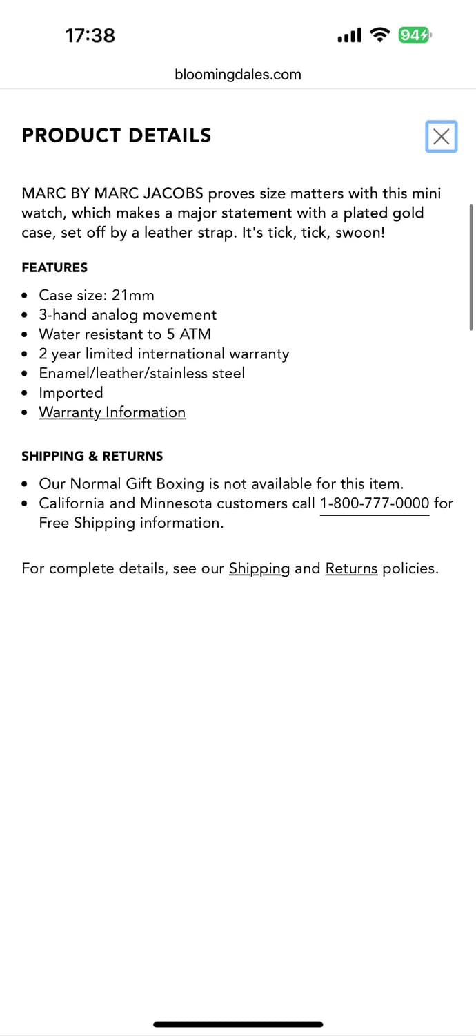 마크 제이콥스 여성 시계 MBM1239 상품이미지8