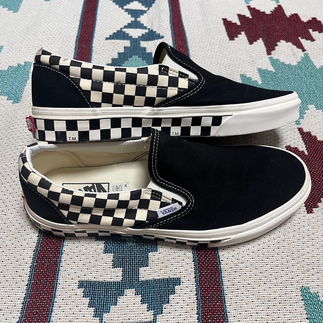 [275] Vans 반스 TM 사이드월 체커보드 슬립온 블랙 상품이미지2
