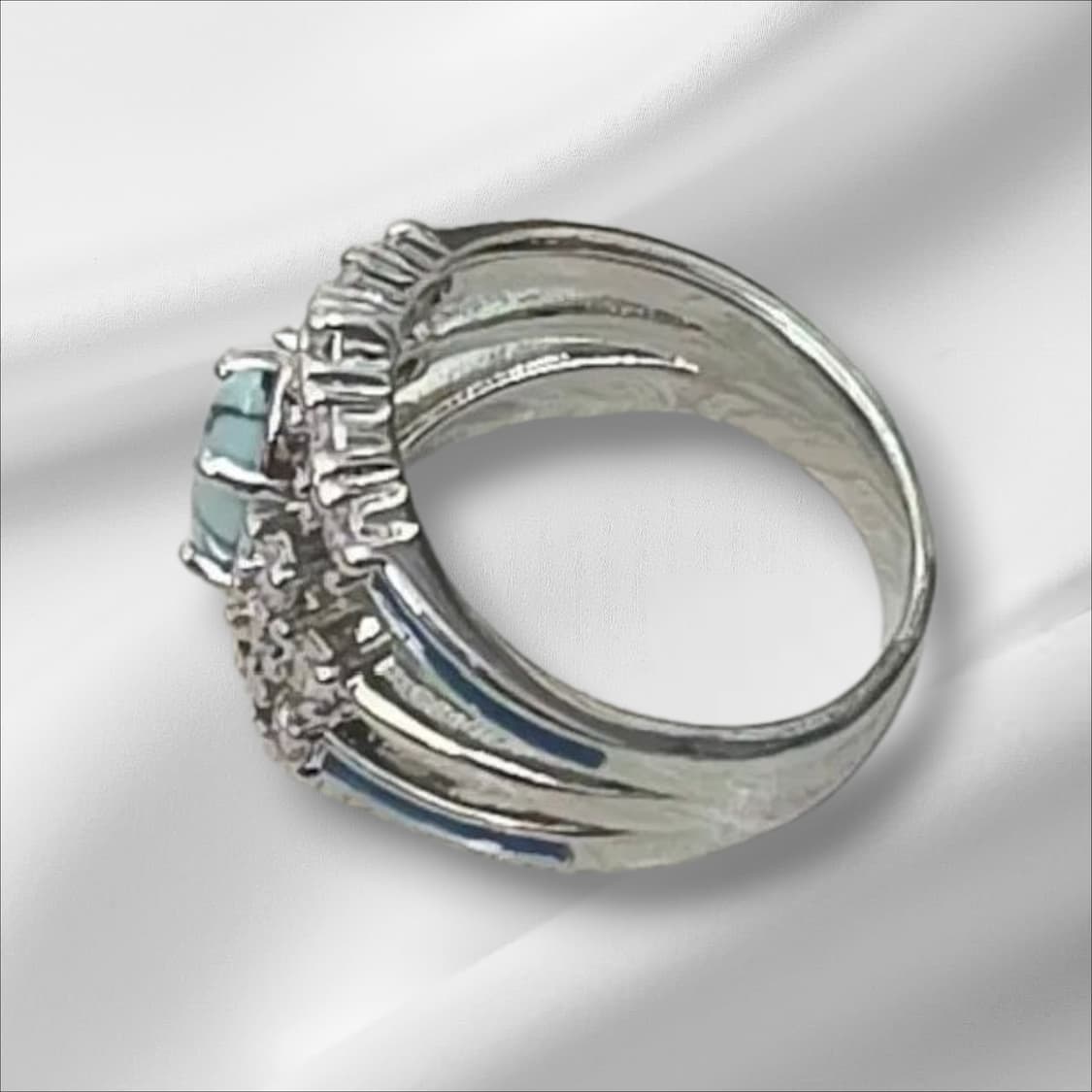 터키석실버톤 반지 14호ㅡ착샷첨부 상품이미지3