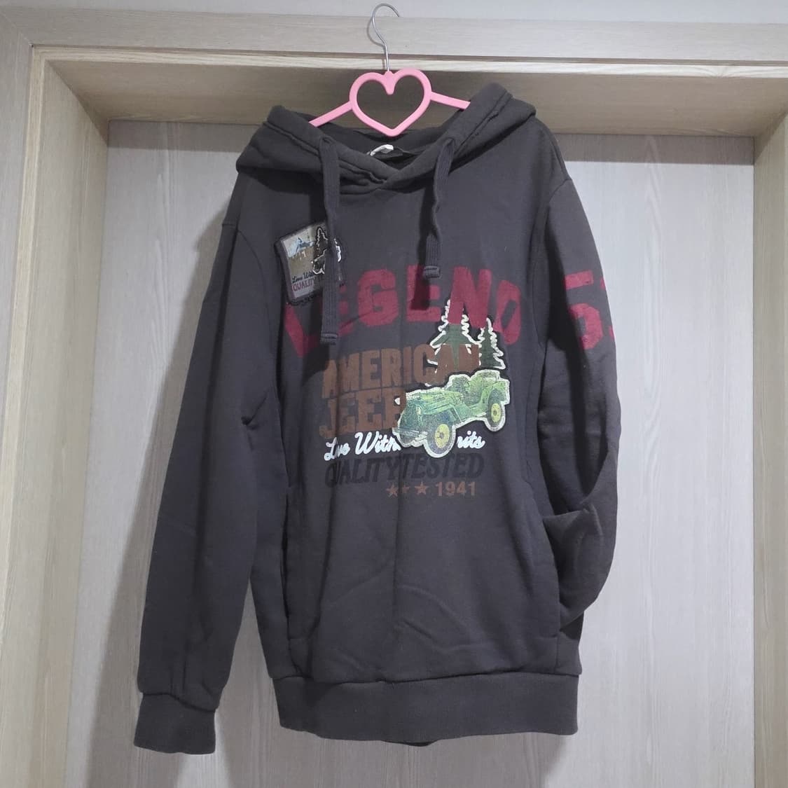 지프 올드스쿨 브라운 후드 상품이미지3