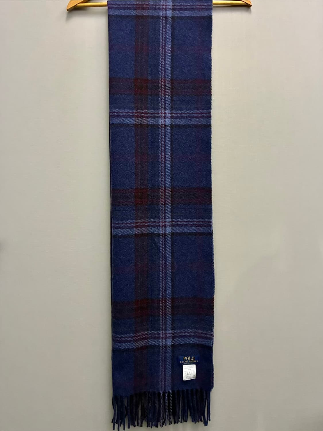 POLO 폴로랄프로렌 이태리 램스울 스트라이프 체크 롱머플러 목도리 상품이미지2