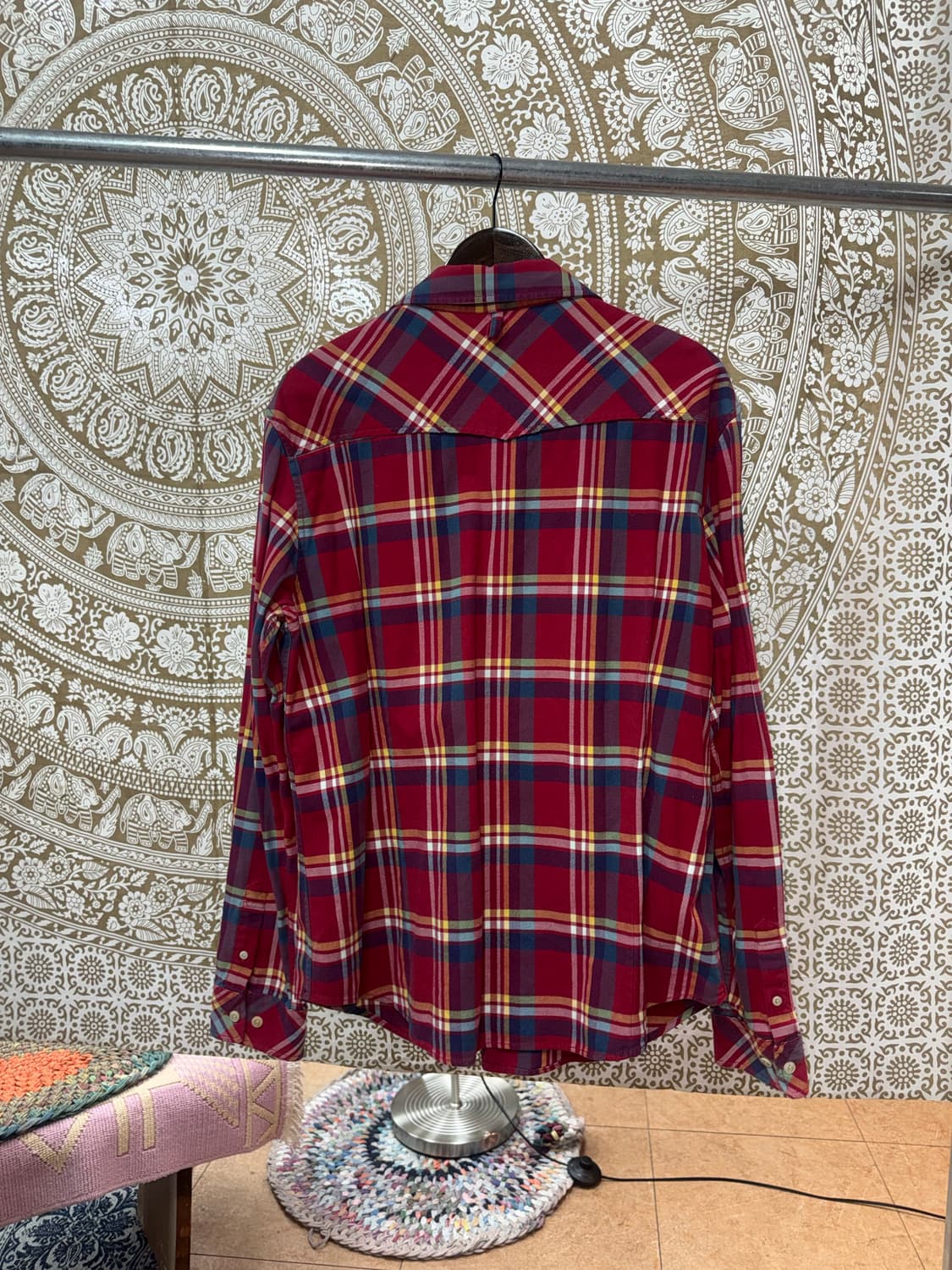 후부 투포켓 체크 셔츠  상품이미지6