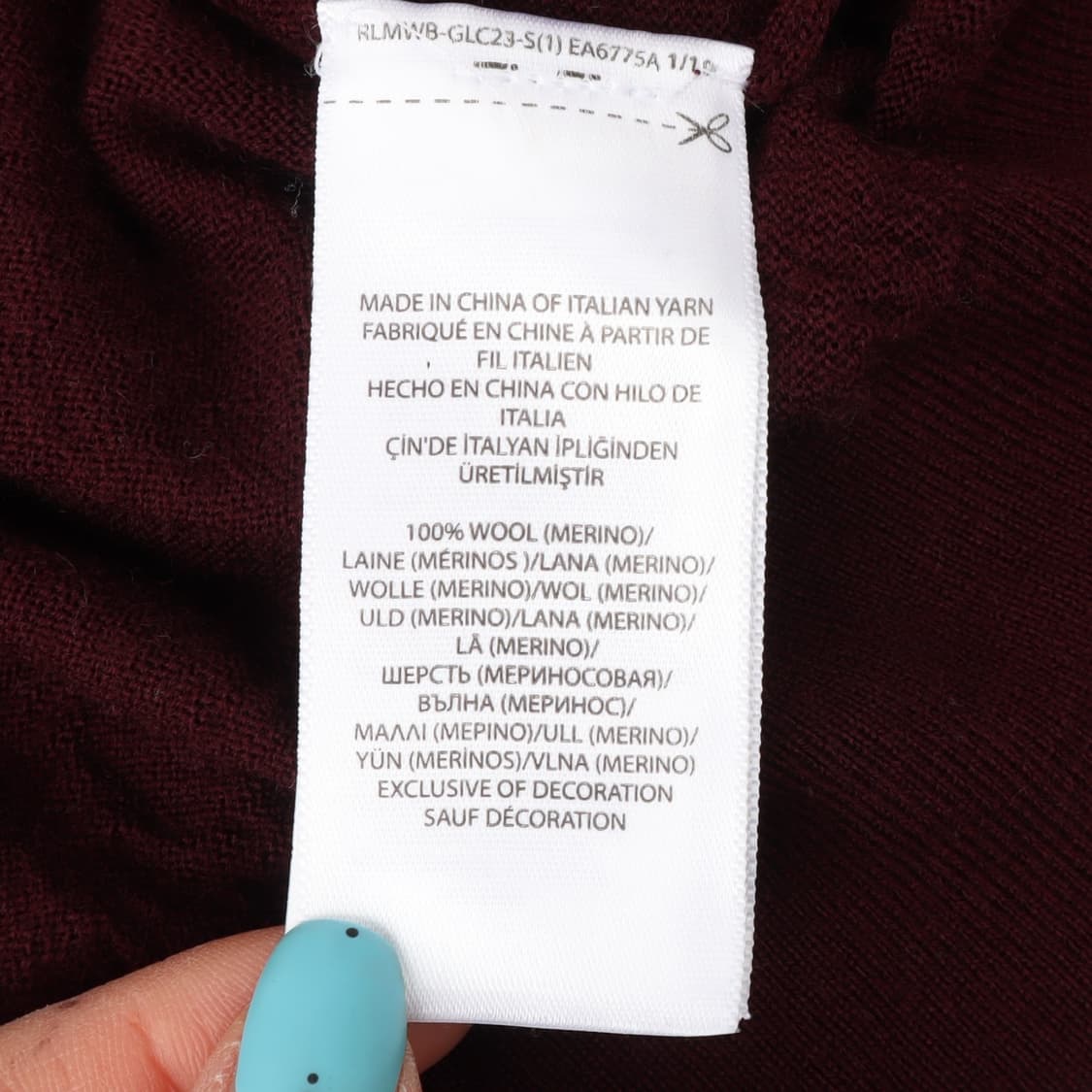 폴로 랄프로렌 버건디 워셔블 메리노울 니트 스웨터 상품이미지9