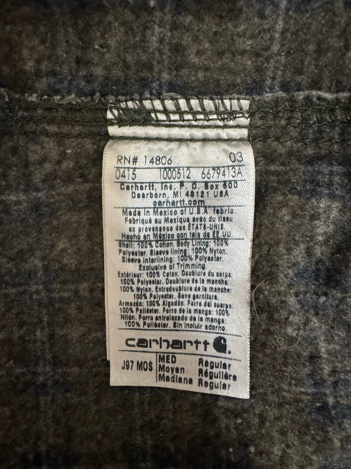 칼하트 디트로이트 j97 모스 mos medium 상품이미지8