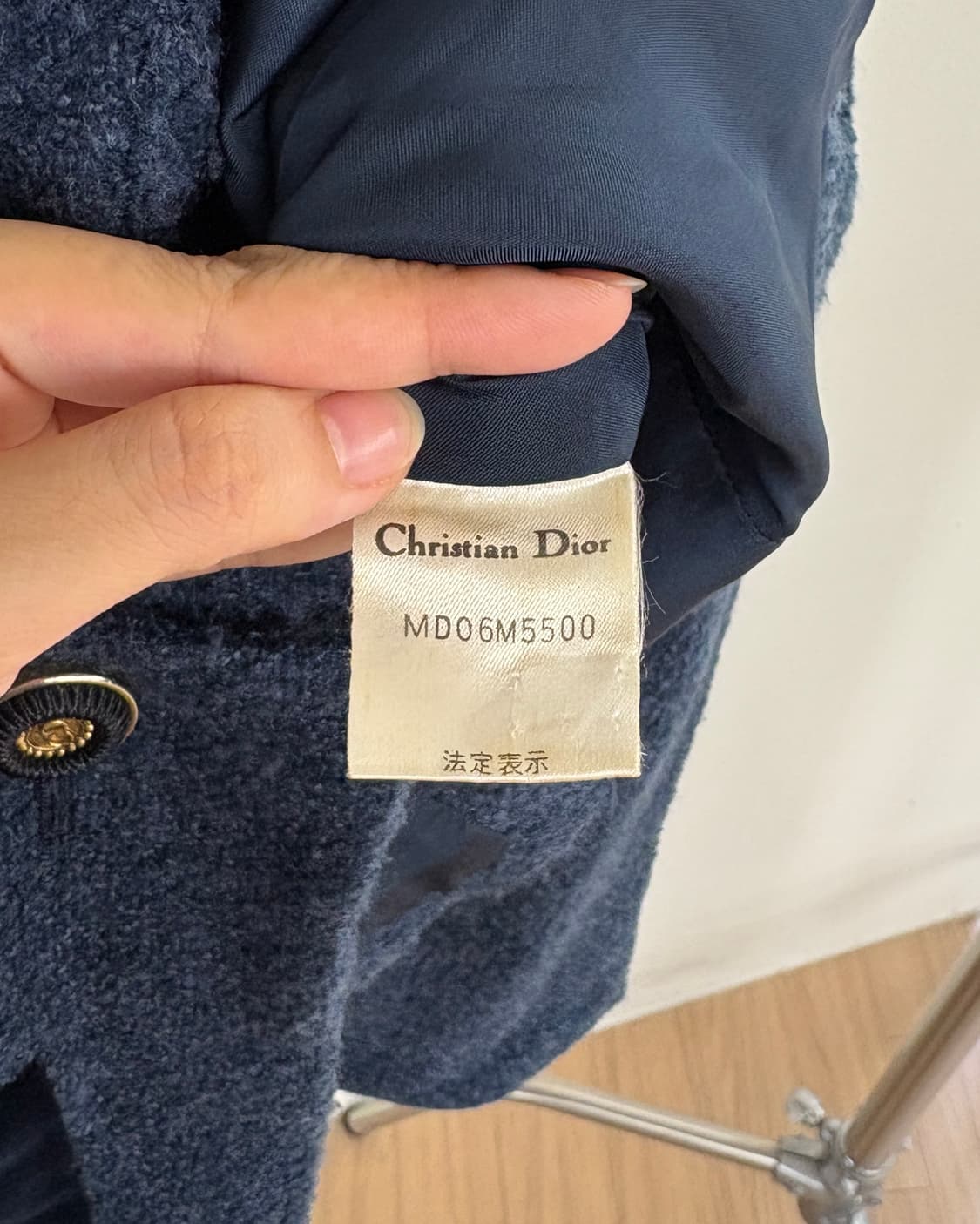 크리스찬 디올 네이비 카라넥 크롭 울 자켓 상품이미지8