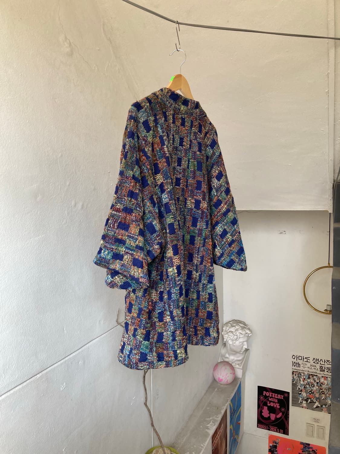 일본 감성 울 직조 가운 상품이미지7