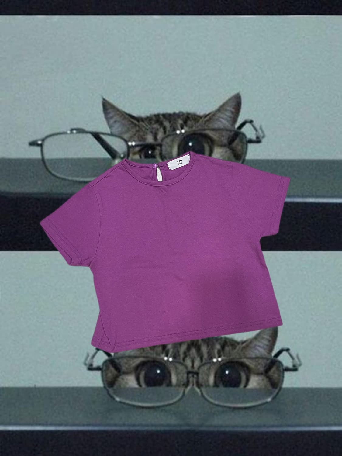 코튼 크롭 반팔 상품이미지1