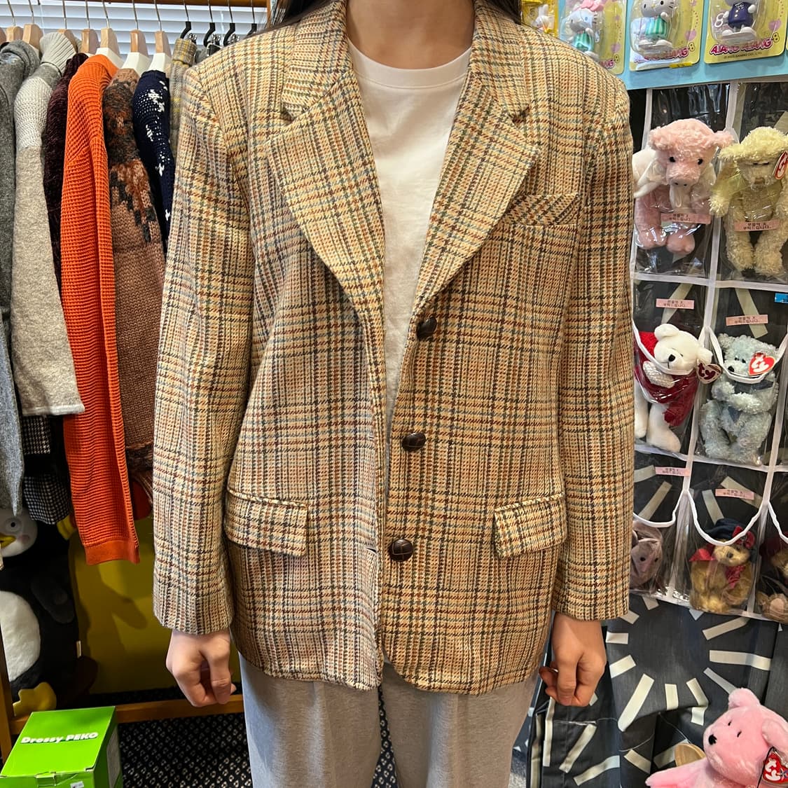 [Japanese Vintage] 오버핏 체크jk 상품이미지2