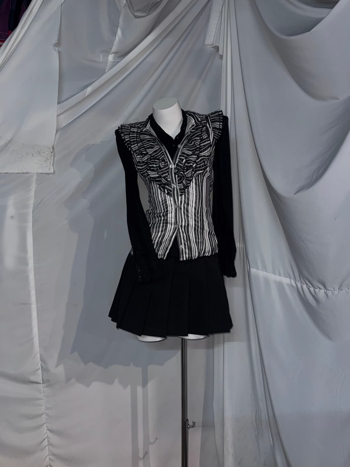 세실맥비 블랙 레이스 데일리 공겜여주깔 코디세트 상품이미지5